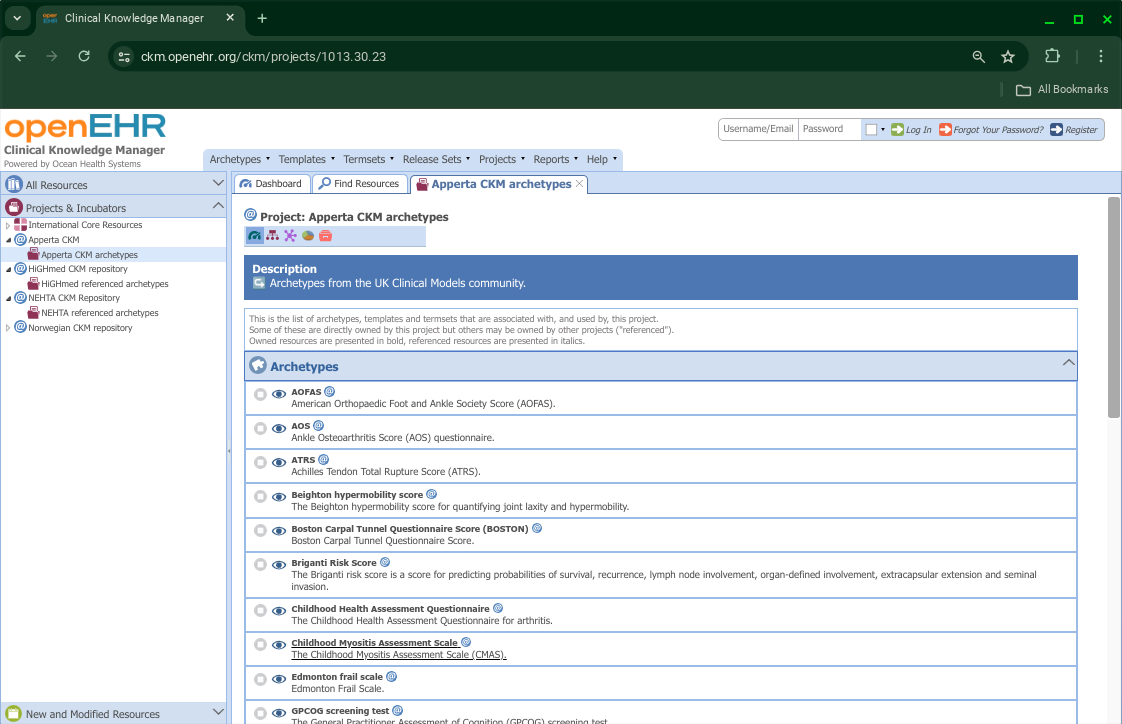 Searching by projects and subdomains